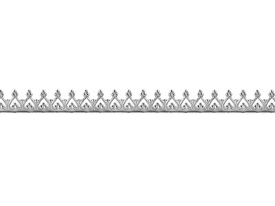 Sterling Silver Inverted Heart Gallery Strip